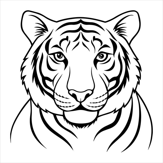 Vector a tiger that has a black background that says quot tiger quot