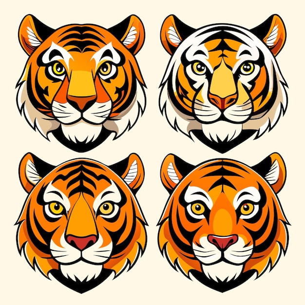 Vector tiger vector art illustration perfect for logos and posters