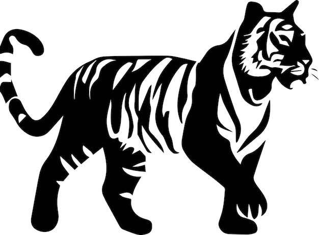 Tiger vector silhouette illustration