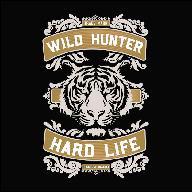 tiger wild hunter vector