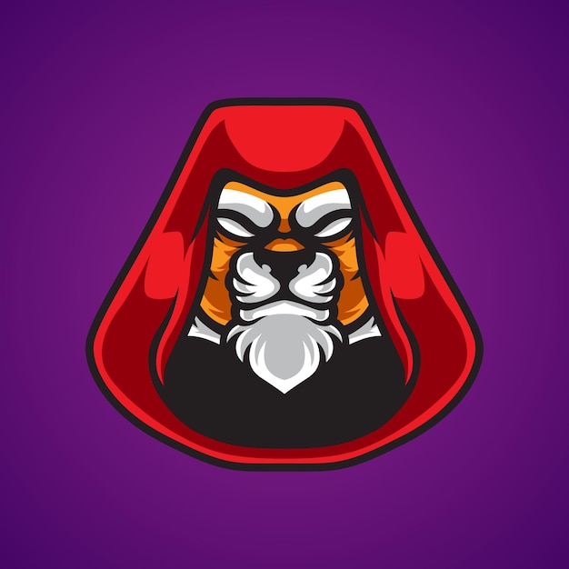 Tiger Witch Head Mascot Logo