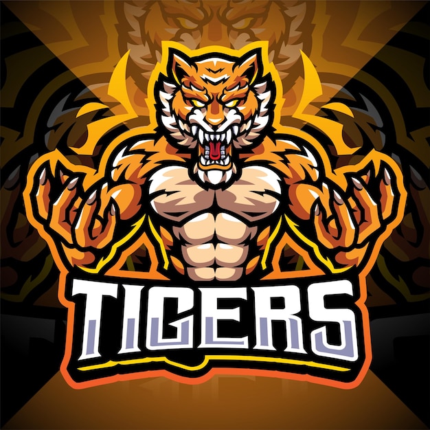 Tigers esport mascot logo design