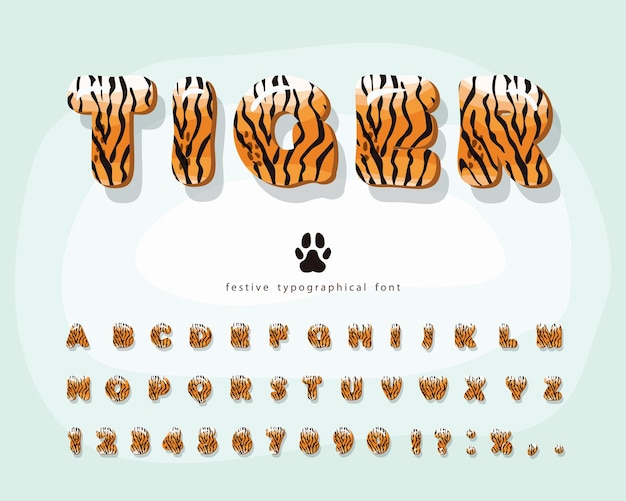 Tigerskin cartoon font