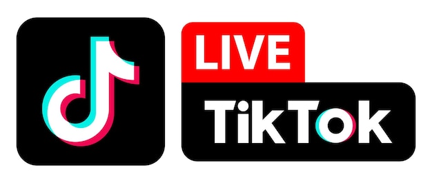 Vector tiktok live logolive stream icon