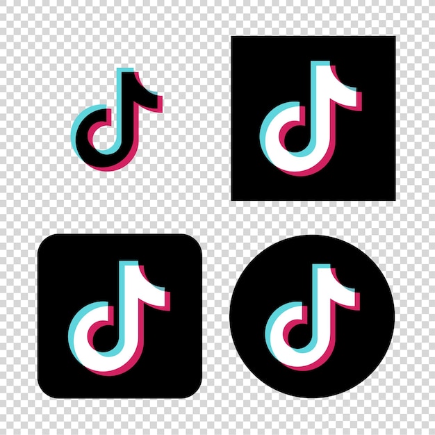 Tiktok logo set design