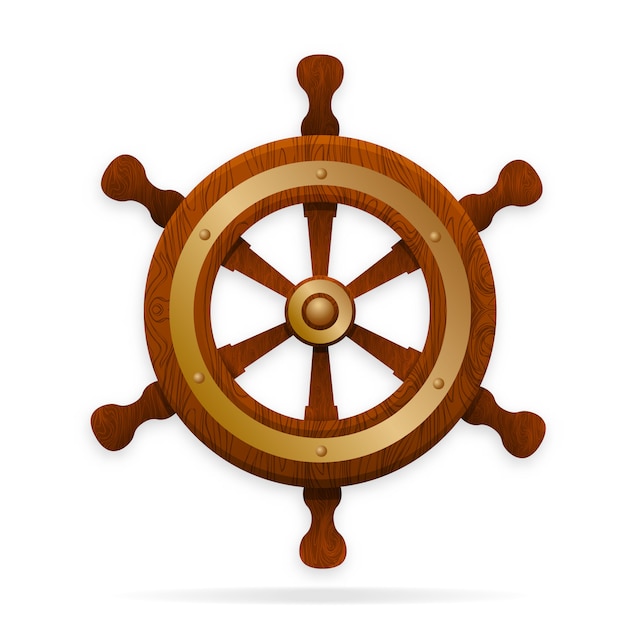 The tiller is the steering wheel of the ship.  