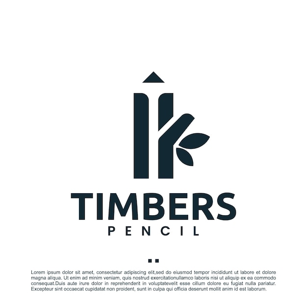 Timbers pencil ,product ,logo design template