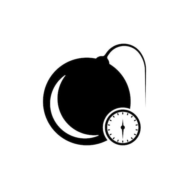 time bomb icon vector template illustration logo design