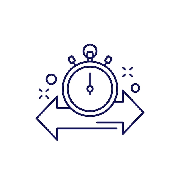 Time to choose line icon vector