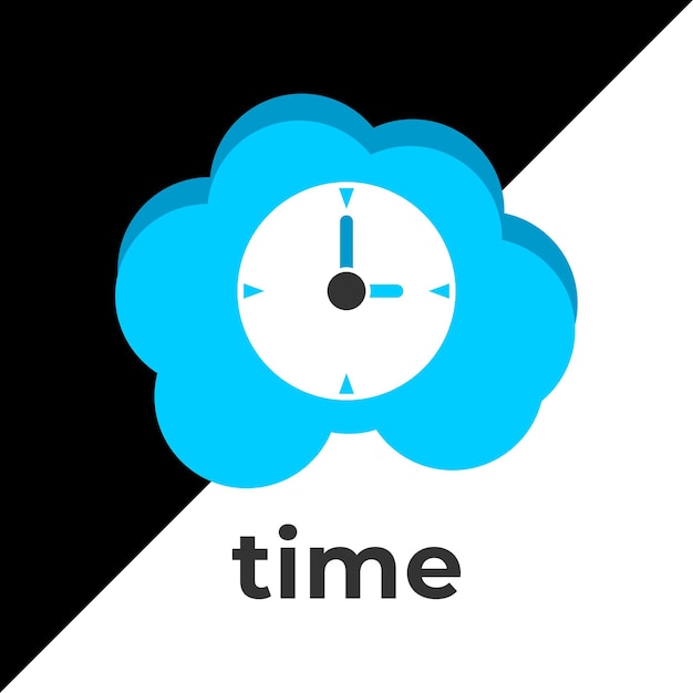 Time clock logo design template