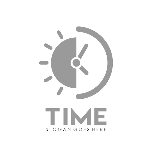 Time clock logo design template