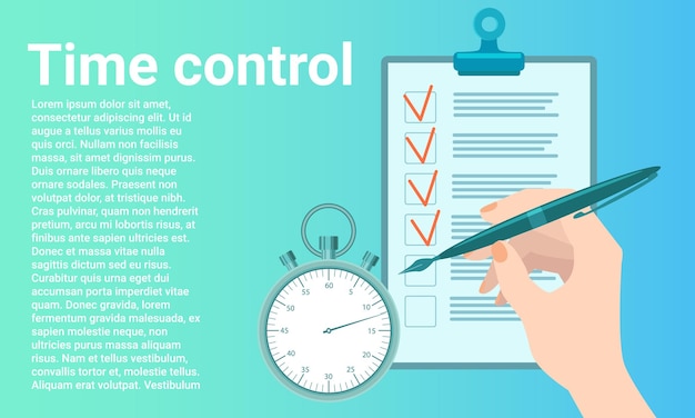 Time control The concept of deadline and time management The concept of saving time