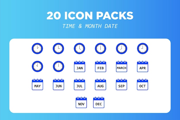 Time Date Month Icon Set Packs Icons Symbol Collections