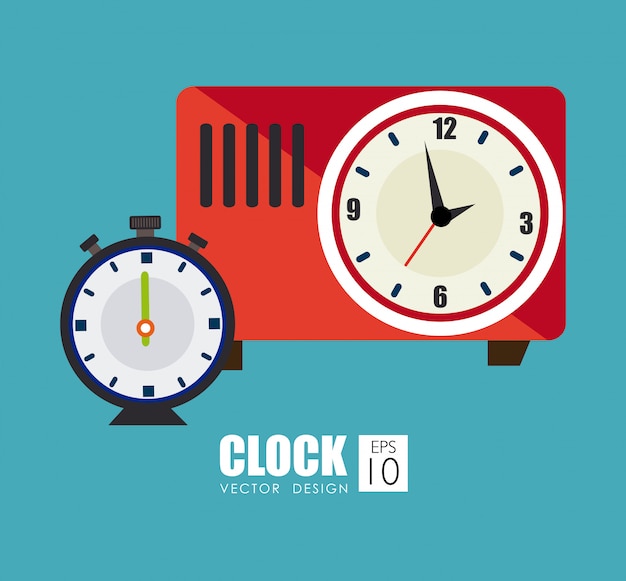 Time design over blue background vector illustration