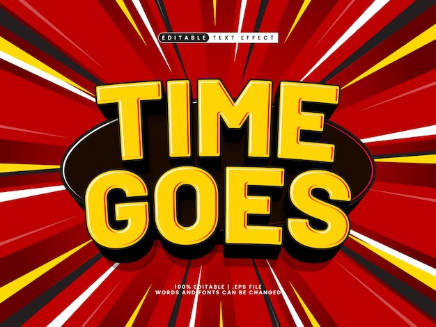 time goes editable text effect