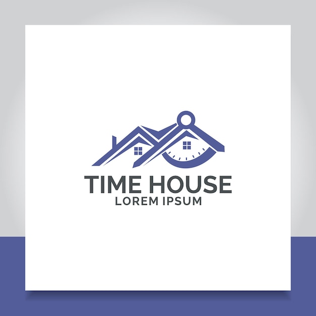 Time home logo design  clock timer