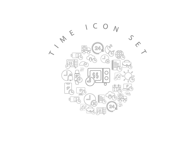 Time icon set design