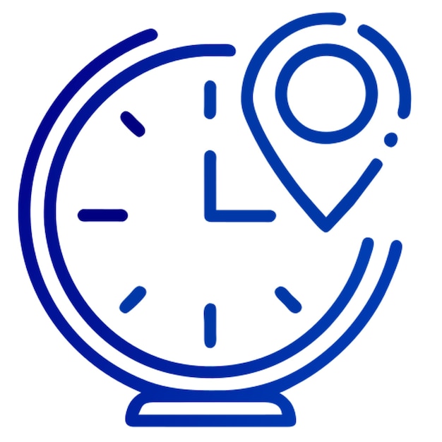 time and location icon outline gradient