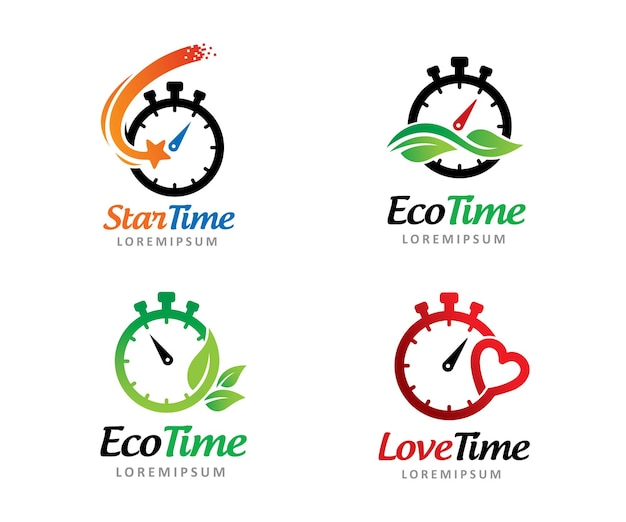 Time logo symbol or icon template