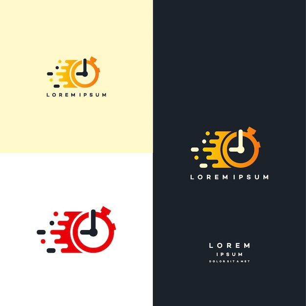 Time management vector logo design, Fast Time logo designs vector, Stopwatch logo symbol