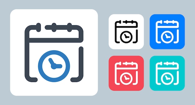 Time Schedule icon vector illustration line outline icons