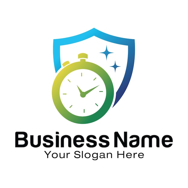 Time Secure logo design template