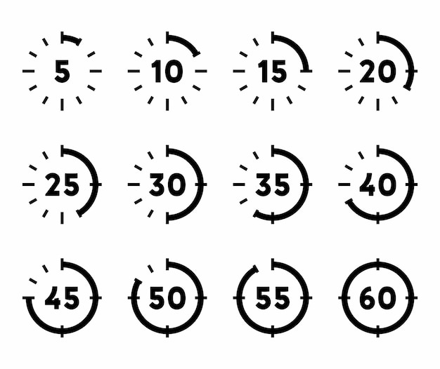 Time segments in minute version