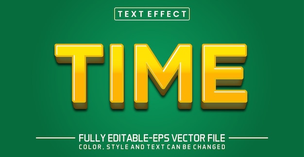 Time text editable text effect