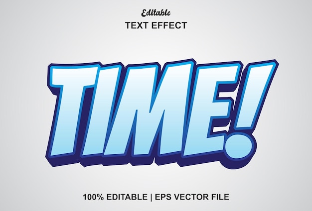 Time text effect with text style and editable