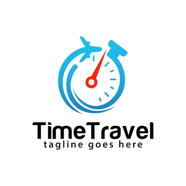 Time travel logo design template