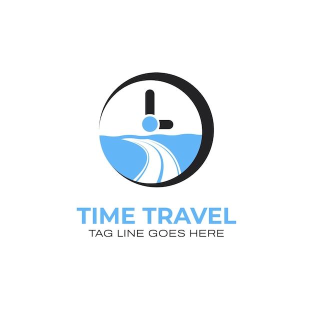 Vector time travel logo template travel logo