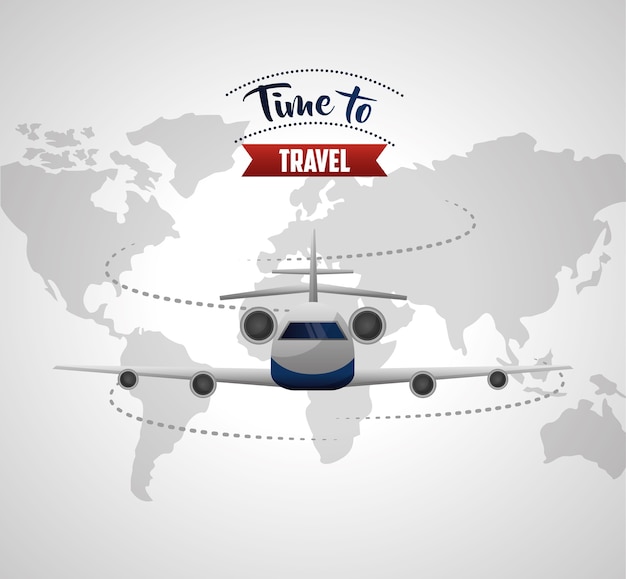 time to travel map trip background route airplane