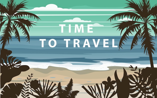 Time to travel Summer holidays vacation seascape landscape seascape ocean sea beach coast