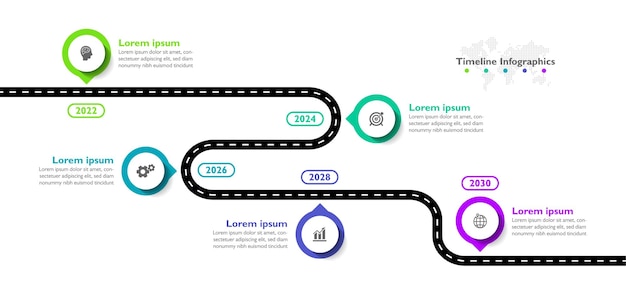 Timeline infographic business infographic template