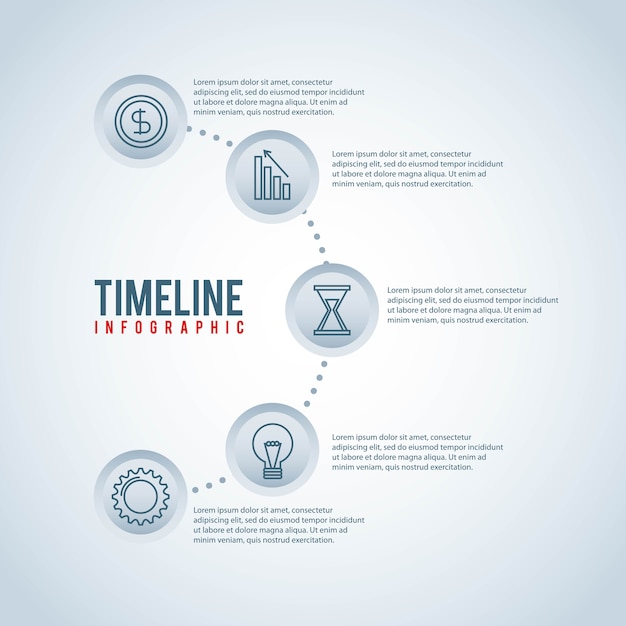 Timeline infographic business work idea financial money