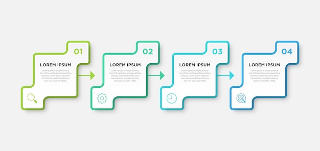 Timeline infographic design element and number options Business concept with 4 steps Can be used for workflow layout diagram annual report web design Vector business template for presentation