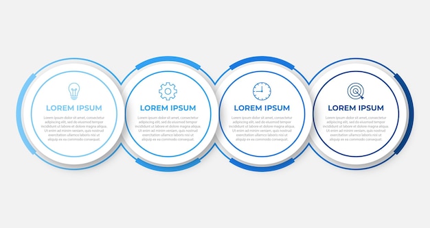 Timeline infographic design element and number options Business concept with 4 steps Can be used for workflow layout diagram annual report web design Vector business template for presentation