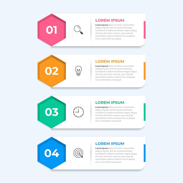 Timeline infographic design element and number options Business concept with 4 steps