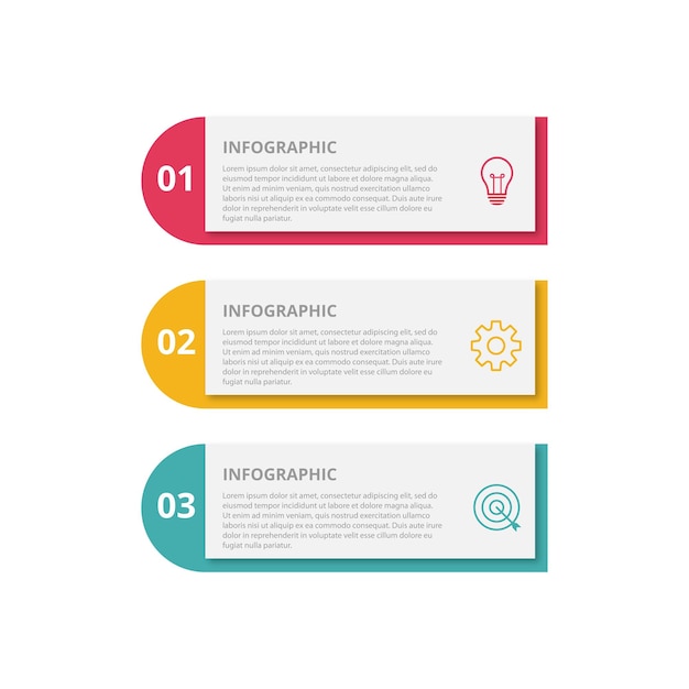 Timeline infographic design with circle for business template Vector 3 steps