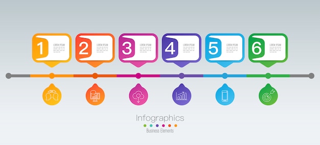 Timeline infographic elements