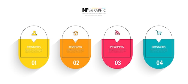 Timeline infographic for presentation template