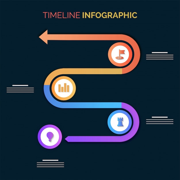 Timeline infographic template design for business idea concept.