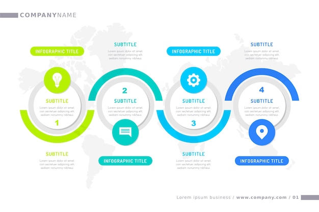 Timeline infographic with progress