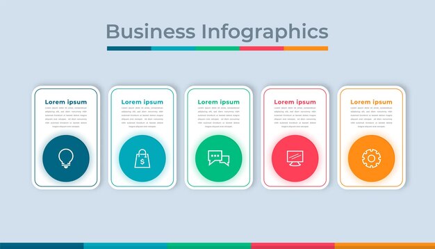 Timeline Infographics Business Data Visualization Process Chart Diagram Graph with Steps Options