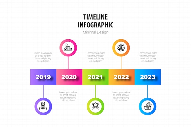 Timeline minimal infographic template