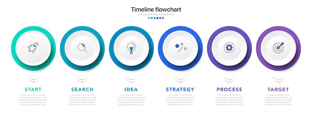 Timeline options infographic for presentations workflow process diagram flow chart report