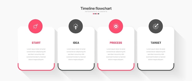 timeline options infographic for presentations workflow process diagram flow chart report