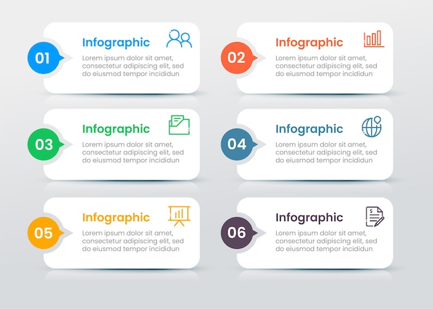 Timeline steps business infographic template