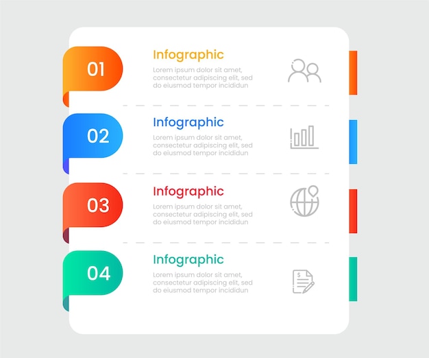 Timeline steps business infographic template