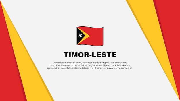 Timor Leste Flag Abstract Background Design Template Timor Leste Independence Day Banner Cartoon Vector Illustration Timor Leste Flag